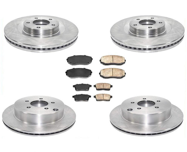 Front & Rear Rotors Ceramic Pads for 07-10 All Wheel Drive Ford Edge AWD 07-10