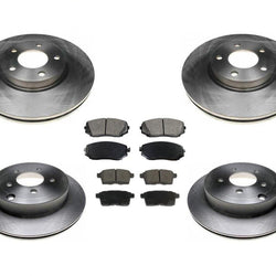 Para Ford Edge 07-10, tracción delantera, solo rotores de disco de freno F y R y almohadilla de cerámica