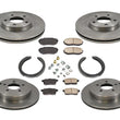 For 07-10 Ford Edge Front Wheel Drive Only Brake Disc Rotors Pads Park Shoes 8pc