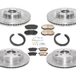 Frt & Rear Rotors Ceramic Pads for 07-10 All Wheel Drive Ford Edge AWD 07-10 8pc