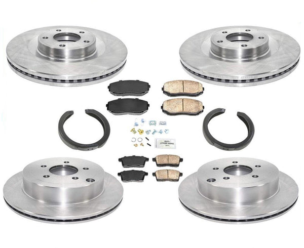 Frt & Rear Rotors Ceramic Pads for 07-10 All Wheel Drive Ford Edge AWD 07-10 8pc