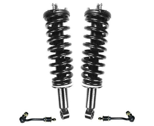 01-2007 Sequoia Front Quick coil Spring Strut and Mounts W Sway Bar Links 4Pc