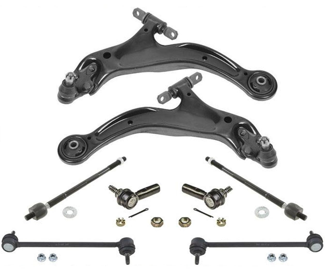 Fits 98-03 Toyota Sienna Front Lower Arms Tie Rods Links and Ball Joints