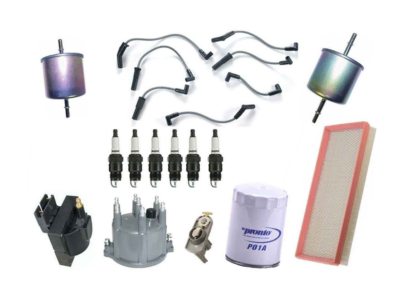 Nuevo Enchufe cables de encendido tapa Rotor bobina aire Gas para Ford F150 4.9L 300CID 89-96