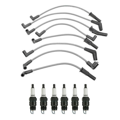 Spark Plug & Ignition Wires For Ford E150 F150 4.9L 1989 1992 1994 1995 1996