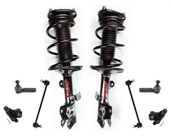 Front Struts Tie Rods Ball Joints for Toyota Matrix 2.4L S All Wheel Drive 09-13