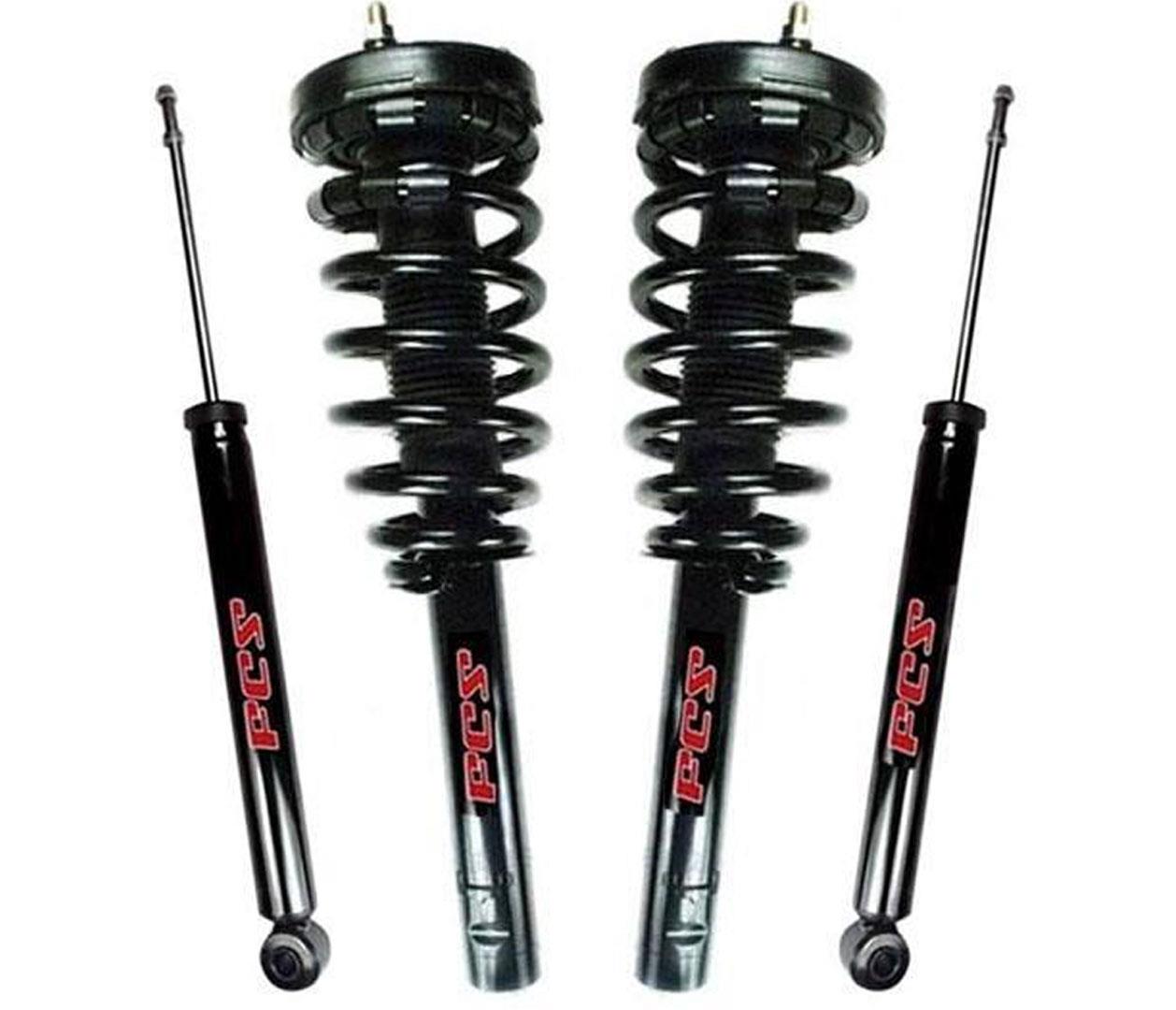 Puntal y soportes de resorte rápido delantero + amortiguadores traseros para Hyundai Sonata 06-2008 4 piezas