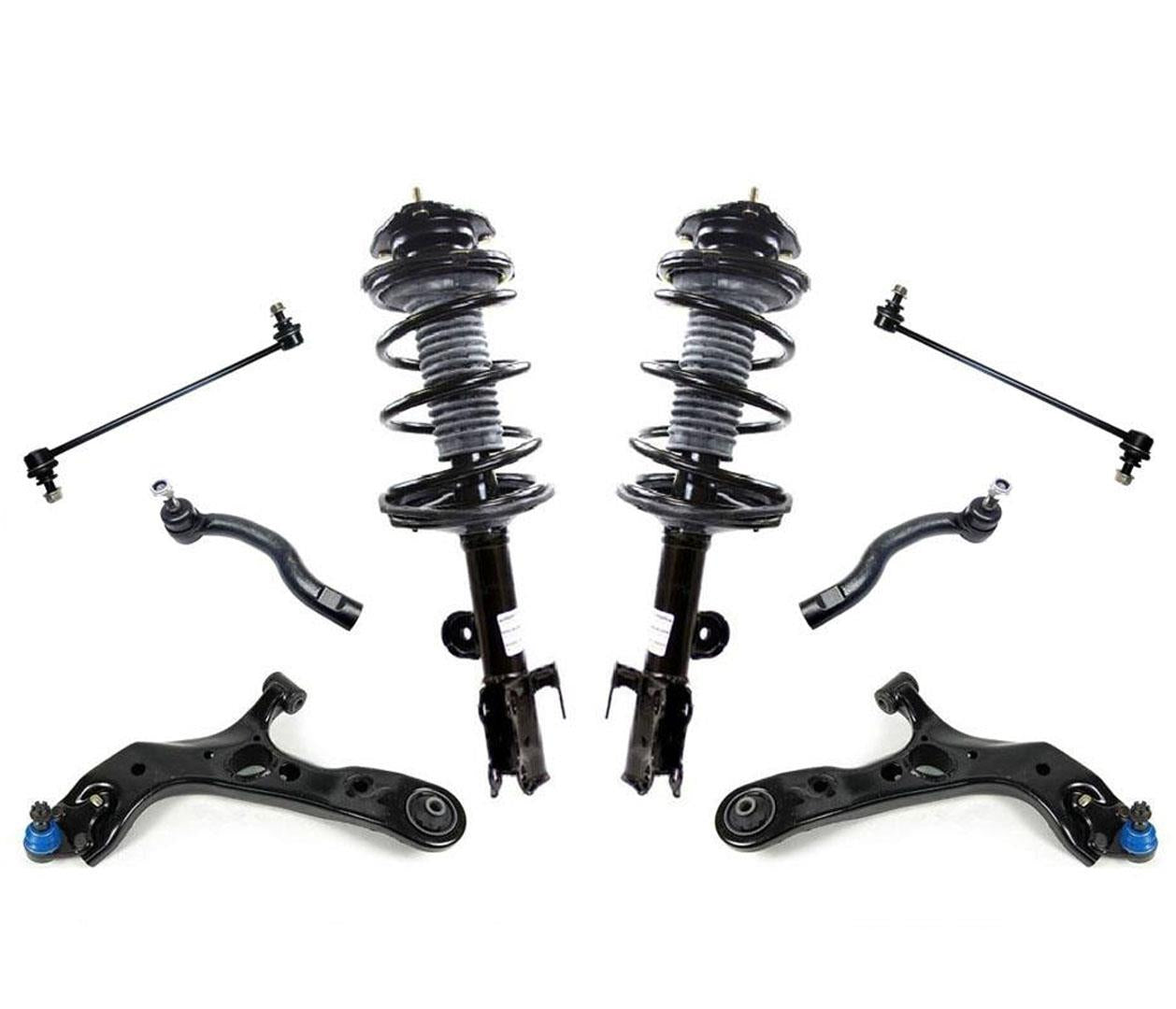 Se adapta a Toyota 06-08 Rav4 brazos de control de puntales de resortes delanteros 8 piezas