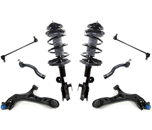 Fits 06-08 Rav4 W/ Alloy Rims V6 3.5L Frt Coil Springs Struts Control Arms 8Pc