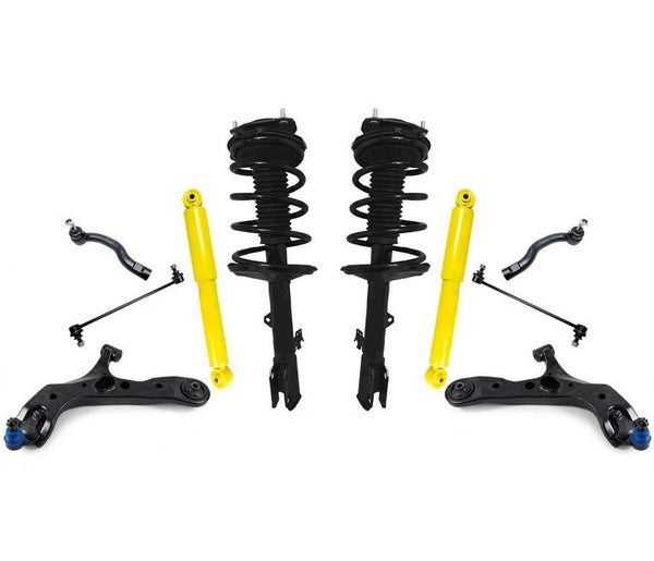 Brazos de control de amortiguadores delanteros y amortiguadores traseros para Rav4 06-08 Base y kit limitado de 10 piezas