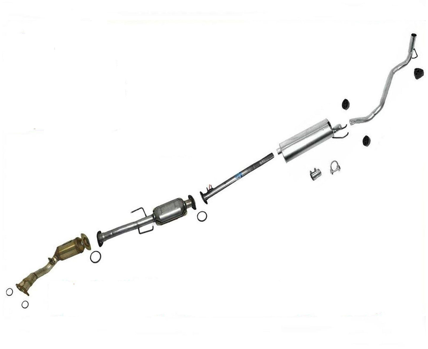 Sistema de escape 100% nuevo para Toyota Tacoma 2.7L 01-04 4x4 122" Base de rueda