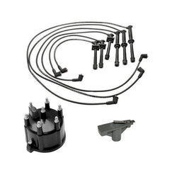 Juego de cables de bujía de encendido del rotor de la tapa del distribuidor con perno para Dodge 92-03 3.9L