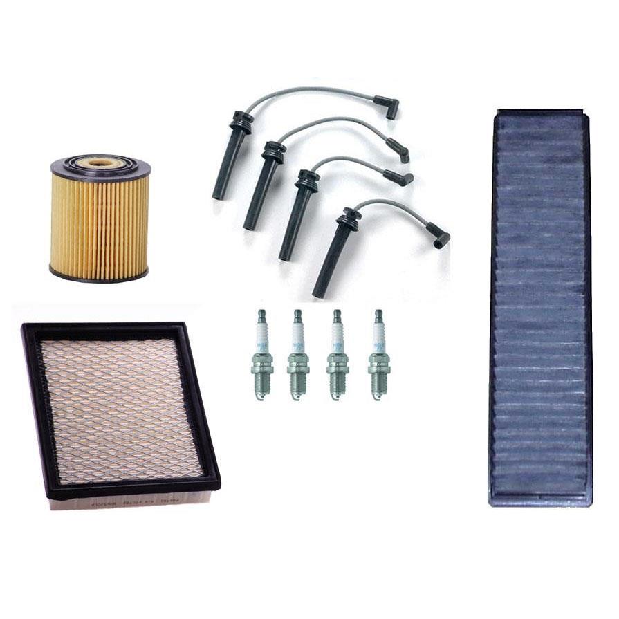 Juego de cables de bujía, tapones, filtro de cabina de aire y aceite para Mini Cooper S Super 02-06, 8 piezas