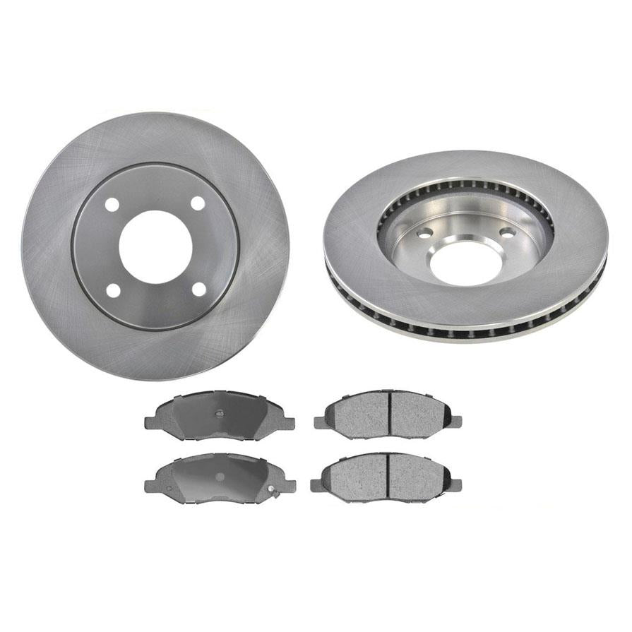 Fits 2009 to 2011 for Nissan Versa 1.6L Front Rotors & Premium Brake Pads 3Pcs