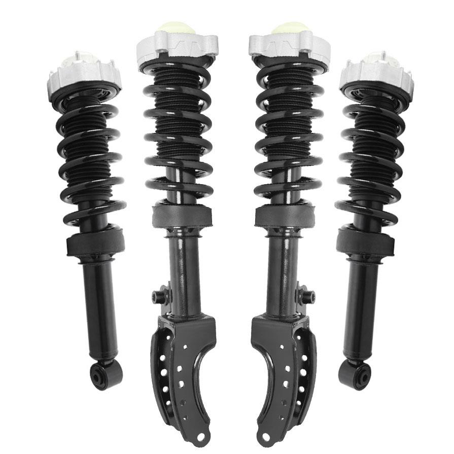 Front & Rear Complete Coil Spring Struts For Audi Q7 2007 2008 2009 2010 2015