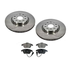 Front Brake Rotor & Front Ceramic Brake Pads for Audi A3 & A3 Quattro 06-13