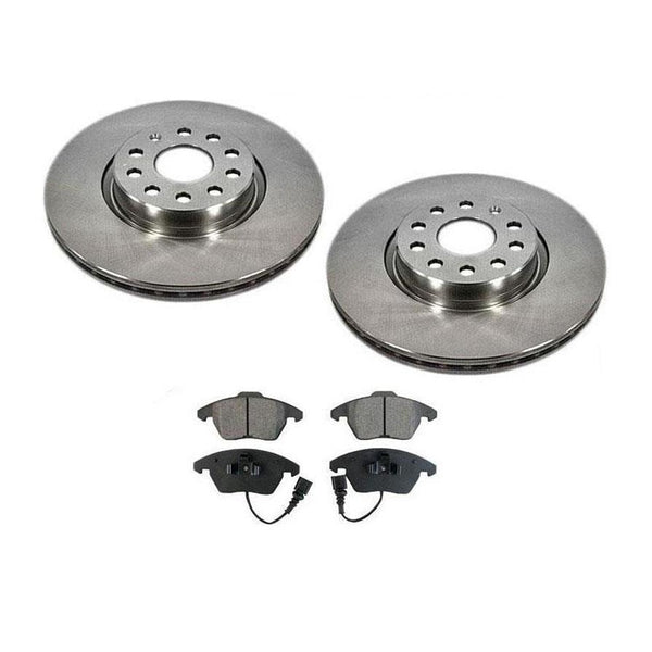 Front Brake Rotor & Front Ceramic Brake Pads for Audi A3 & A3 Quattro 06-13