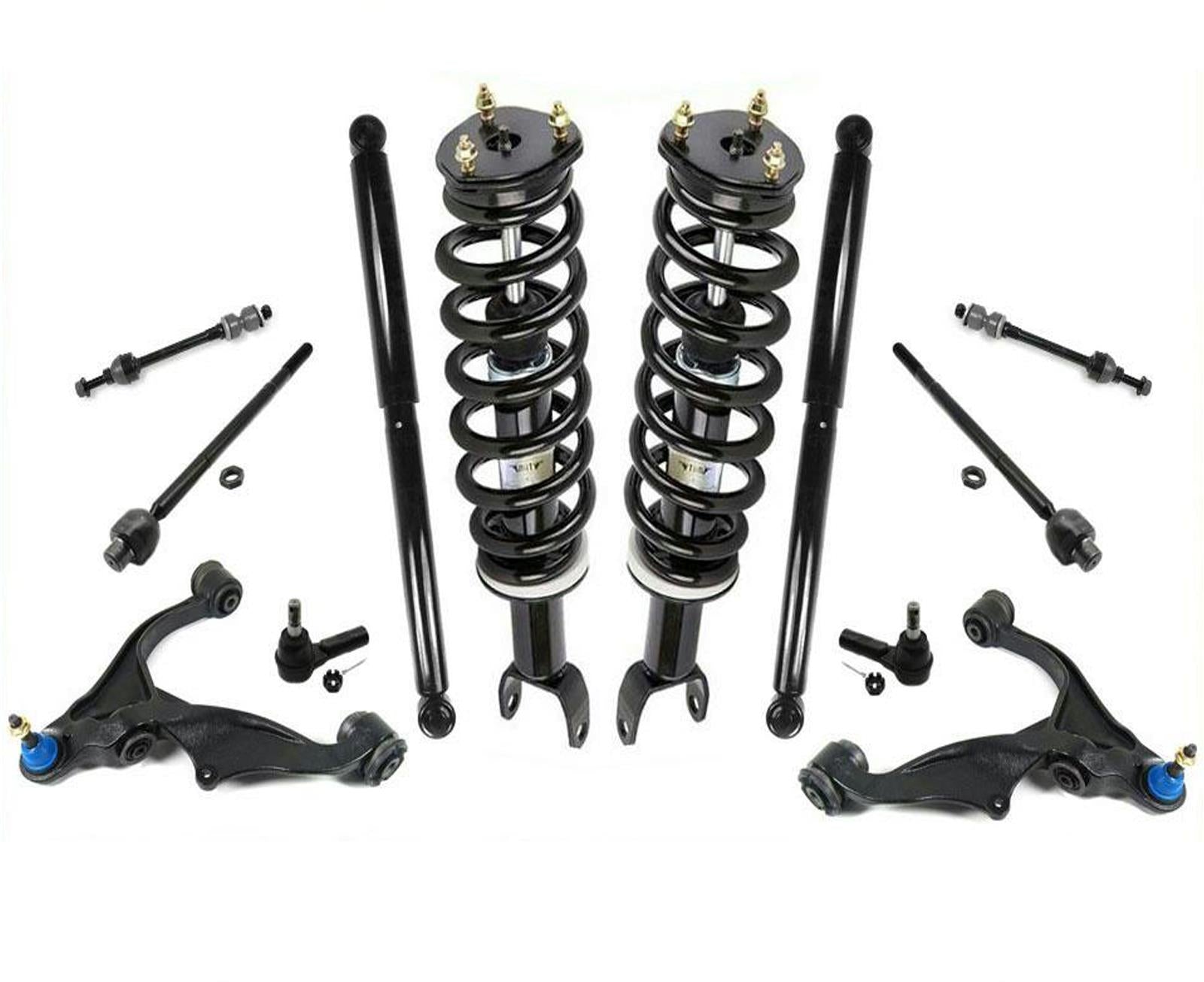 09-12 Ram 1500 Pick Up 4x4 F Coil Spring Strut Control Arms Tie Rods Sway Br 12P