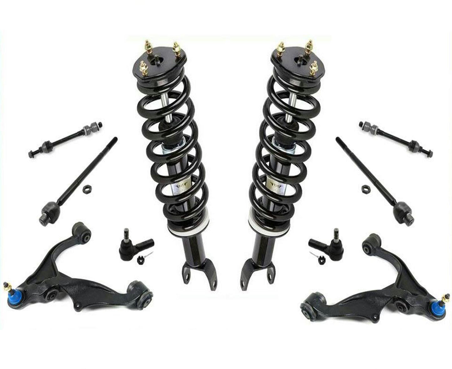 Se adapta a Ram 1500 2009-2012, brazos de control de puntal delantero con tracción en las 4 ruedas, varillas de amarre