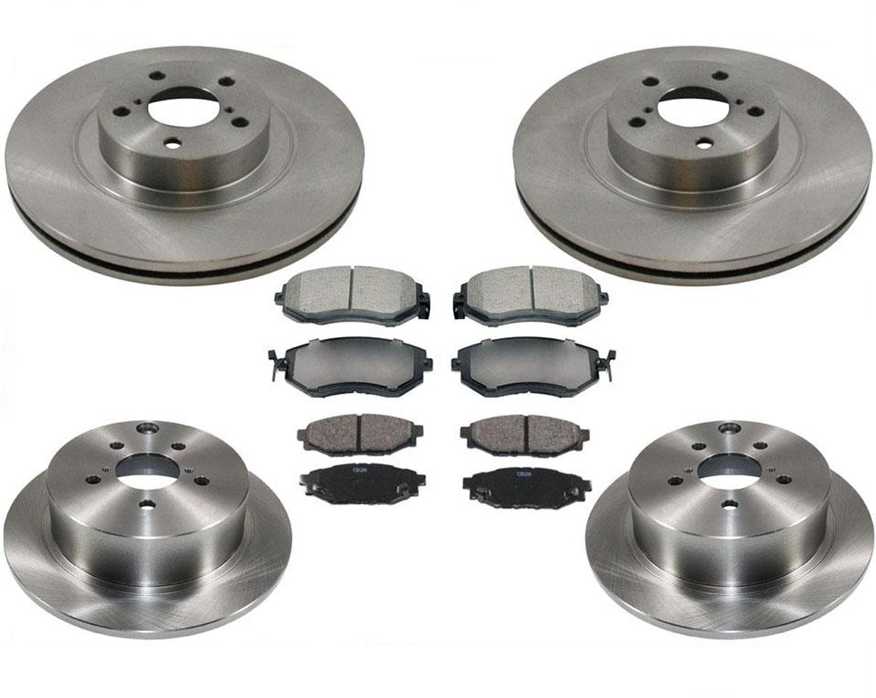 Fits 13-17 XV Crosstrek 14-18 Forester 2.5L Front & Rear Rotors & Ceramic Pads