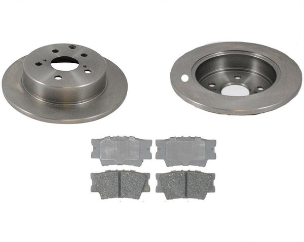 For 2006-2018 Toyota Rav4 Rear Brake Disc Rotors & Ceramic Pads 3 PCS