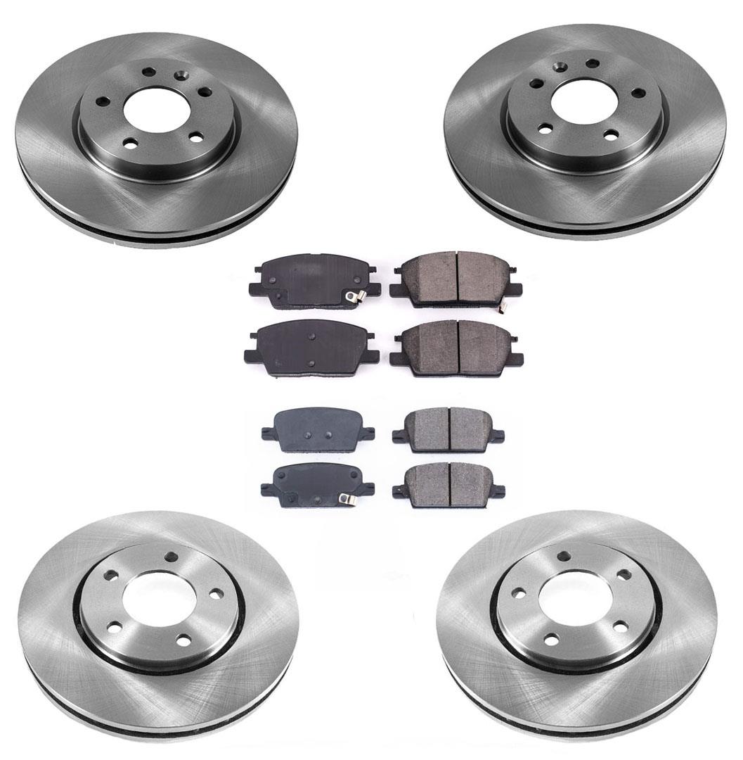 Brake Rotors Ceram Pads for Chevrolet Malibu with manual parking brake 2017-2021