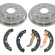 Rear Drums & Brake Shoes for 2011-2019 Ford Fiesta SE With Rear Drum Brakes