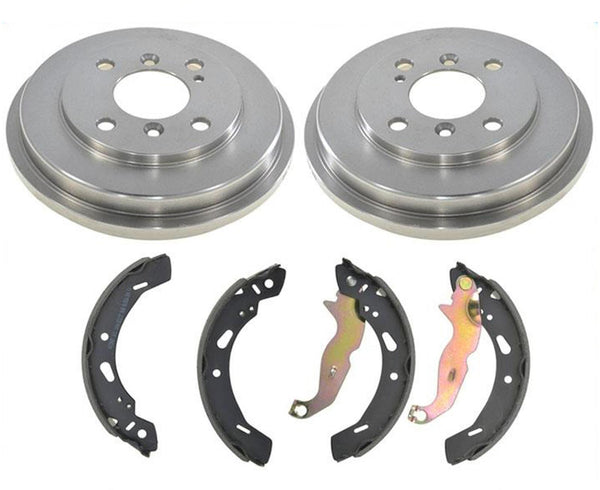 Rear Drums & Brake Shoes for 2011-2019 Ford Fiesta SE With Rear Drum Brakes