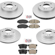 Coated Disc Brake Rotors Brak Pads for 2006-2011 Civic DX Made in North America