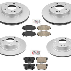 Coated Disc Brake Rotors Brak Pads for 2006-2011 Civic DX Made in North America