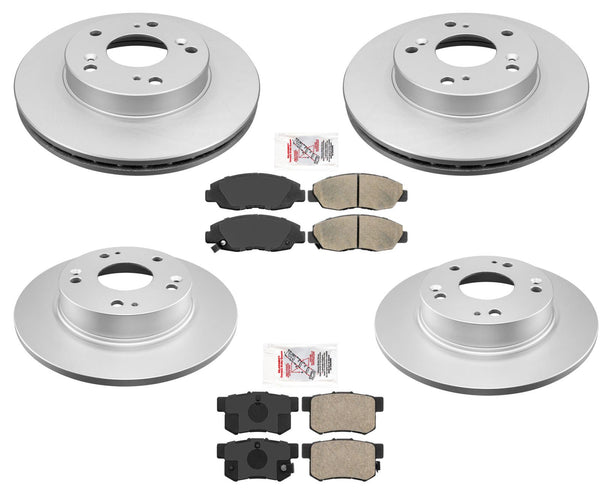 Coated Disc Brake Rotors Brak Pads for 2006-2011 Civic DX Made in North America