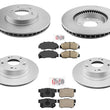 Coated Disc Brake Rotors Brak Pads Fits 1997-2001 Honda Prelude