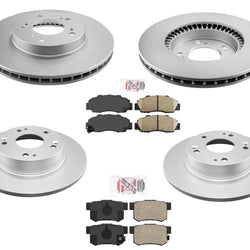 Coated Disc Brake Rotors Brak Pads Fits 1997-2001 Honda Prelude