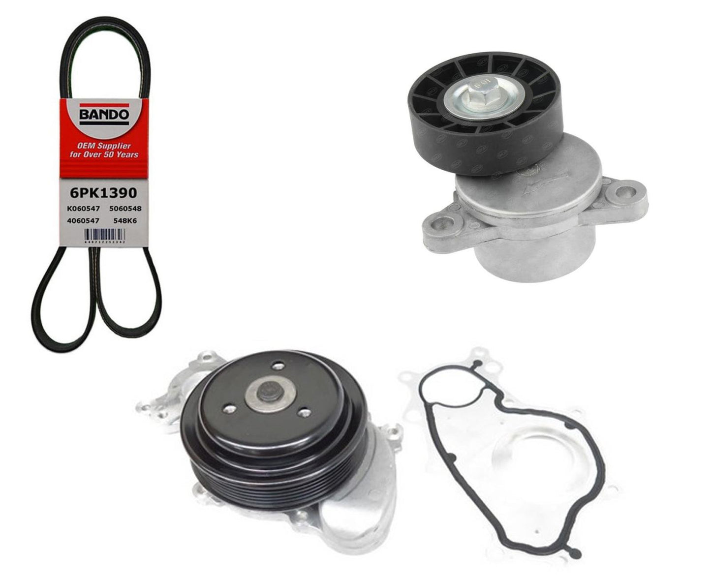 Bomba de agua de refrigeración con tensor de correa para Ford F150 11-2017 3.5L 3.7L V6 BR3Z8501N