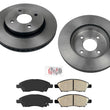 Front Coated Rotors & Ceramic Brake Pads For Nissan Versa 2012-2019 1.6L