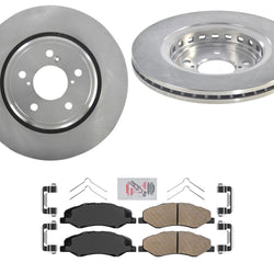 Front Brake Rotors & Ceramic Brake Pads Fits for Honda Odyssey 2018-2020