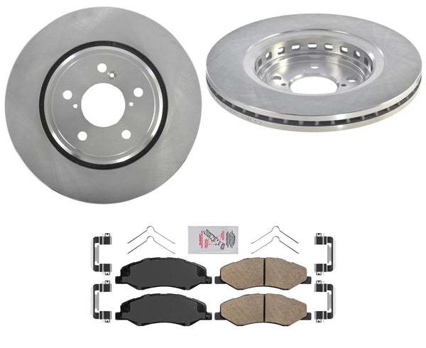Front Brake Rotors & Ceramic Brake Pads Fits for Honda Odyssey 2018-2020