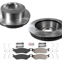 Fits 2005-16 Ford F450 10 Lugs Super Duty Rear Brake Disc Rotors & Pads