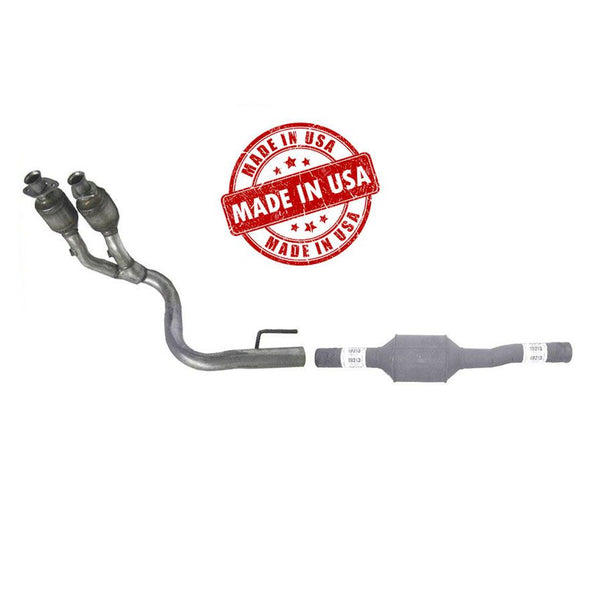 Front Y Pipe & Rear Catalytic Converters for Jeep Grand Cherokee 4.0L 2002-2004