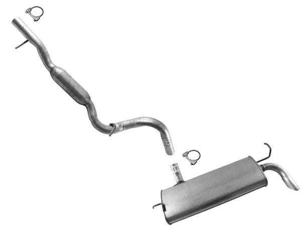 Exhaust Middle Resonator & Muffler For 2012 2014 2017 Jeep Wrangler 3.6L 2 Doors