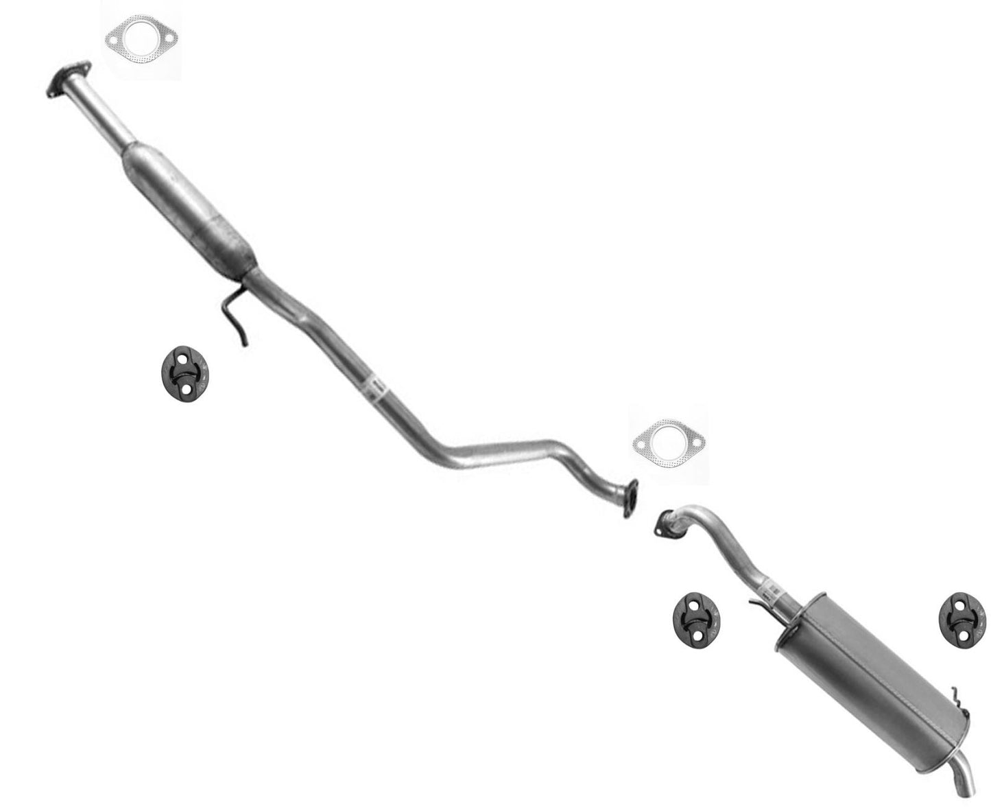 Exhaust Middle Resonator & Muffler For Hyundai Elantra 1.8L Sedan 2011 2012 2016