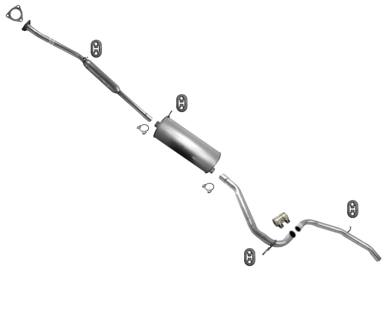 Rear Resonator & Muffler Tail Pipe Exhaust System Fits Honda Odyssey 2011-2017