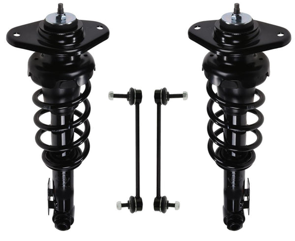 4Pc Rear Left Right Complete Coil Spring Struts For Base 1.6L Mini Cooper 07-14