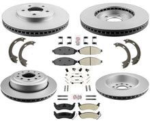 Coated Disc Brake Rotors Brake Pads Fits 03-2011 Ford Crown Victoria Severe Duty
