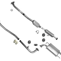 Rear Converter Resonator Pipe Muffler & Hangers For 2012-2017 Toyota Camry 2.5L