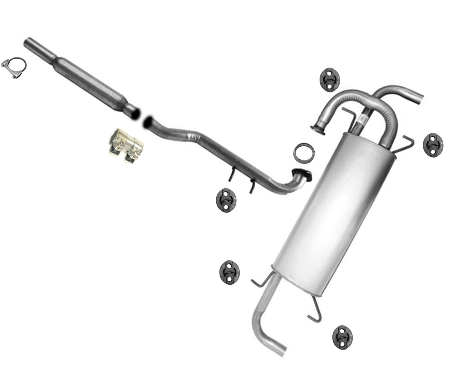 Conjunto de resonador y silenciador con juntas y colgadores para Toyota Venza 3.5L 2009-2015