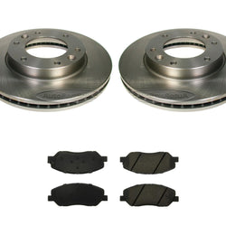 Rotores de freno de disco delantero y pastillas de cerámica para Kia Sedona 06-14 Entourage 07-08
