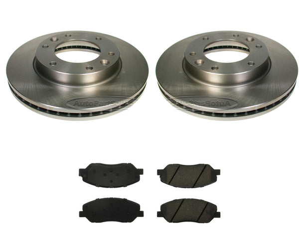 Front Disc Brake Rotors & Ceramic Pads For Kia Sedona 2006-2014 Entourage 07-08