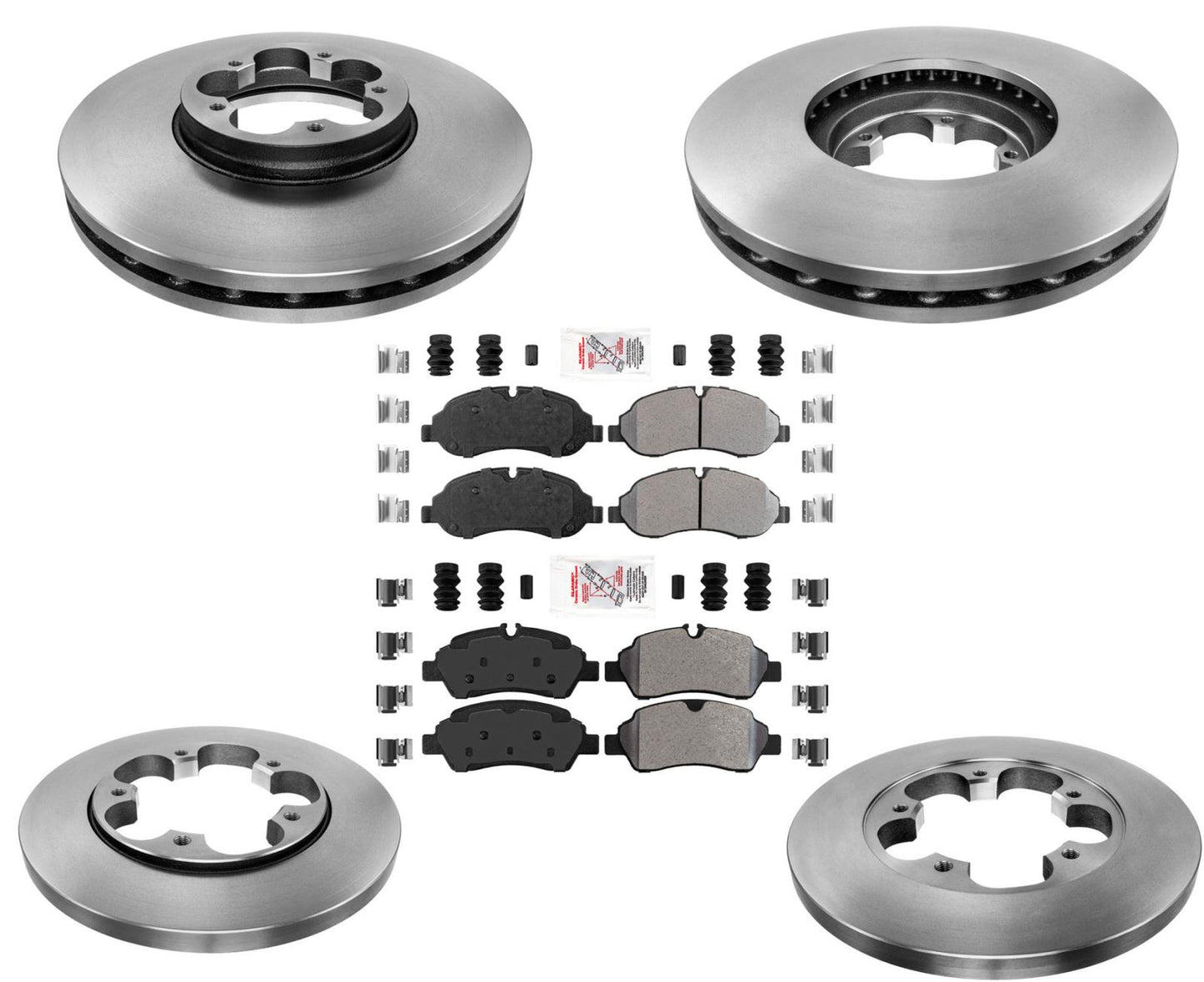 Front Rr Brake 5 Lug Disc Rotors Severe Duty Pads for Ford Transit 150 2015-2019