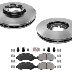 Front Brake 5 Lug Disc Rotors Severe Duty Pads for Ford Transit 150 2015-2019